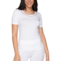 Sous-vêtements Femme Maillots de corps Luna T-shirt manches courtes Cotton Touch  Splendida Blanc