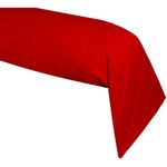 Une Taie de traversin rouge 45 x 185 cm