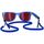 Montres & Bijoux Lunettes de soleil Ray-ban Occhiali da Sole  Wayfarer RB2140 6587C5 Laccetto Bleu