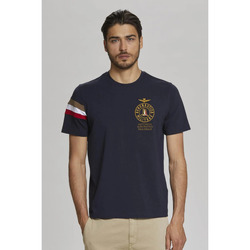 Vêtements men Débardeurs / T-shirts sans manche Aeronautica Militare 221TS1956J469 DARK NAVY Bleu