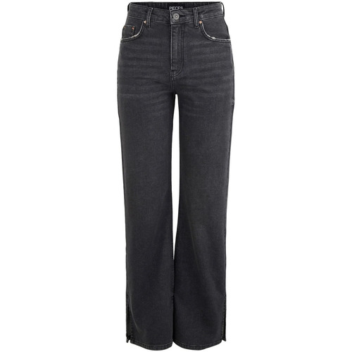 Vêtements Femme Jeans Pieces Jean large taille haute noir Noir