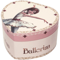 Maison & Déco Paniers / boites et corbeilles Trousselier Coffret à bijoux musical en forme de coeur Ballerina Beige