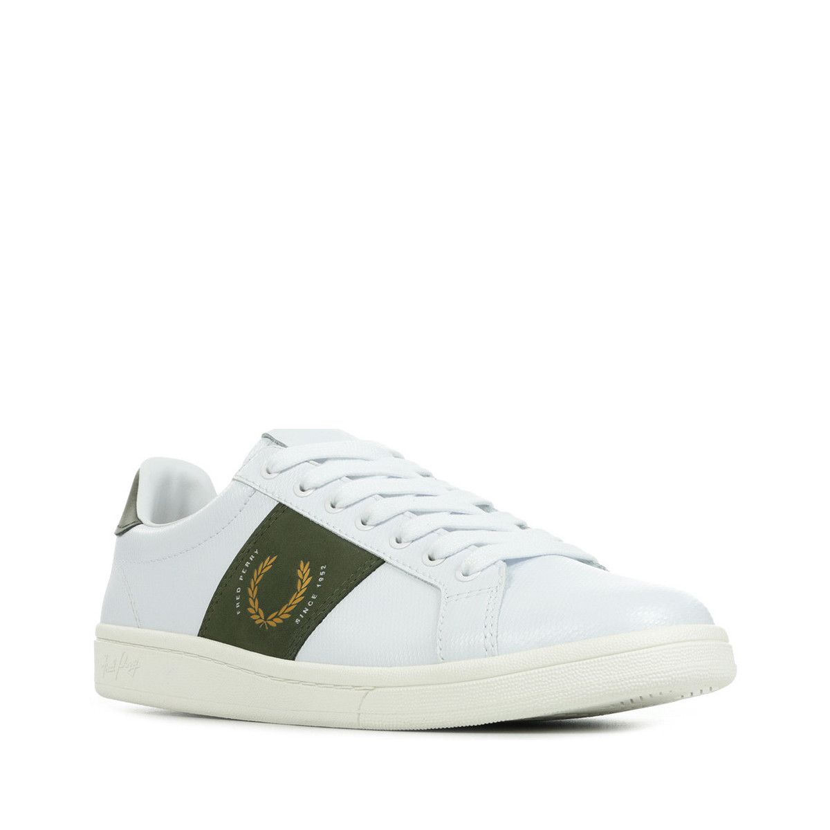 Chaussures Homme Baskets mode Fred Perry Pique Emb Blanc