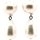 Montres & Bijoux Femme Boucles d'oreilles Brillaxis Boucles d'oreilles clips  perle goutte Blanc