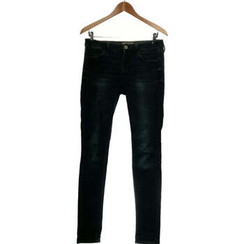 jeans uniqlo  jean droit femme  34 - t0 - xs noir 