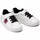 Chaussures Fille Baskets mode Geox DJROCK FILLE WHITE FUCHSIA Blanc