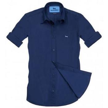 Vêtements Homme Chemises manches longues diesel printed logo hoodie item  Bleu
