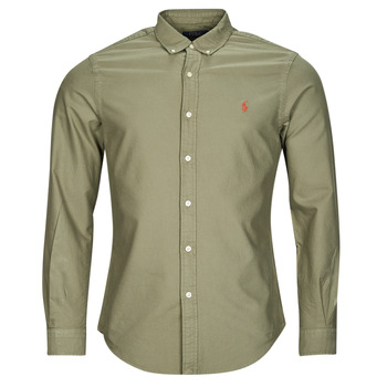 Vêtements Homme Chemises manches longues Polo Ralph Lauren SLBDPPCS-LONG SLEEVE-SPORT SHIRT Kaki / Sage Green