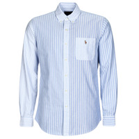 Vêtements Homme Chemises manches longues Polo Ralph Lauren CUBDPPPKS-LONG SLEEVE-SPORT SHIRT Bleu / Blanc