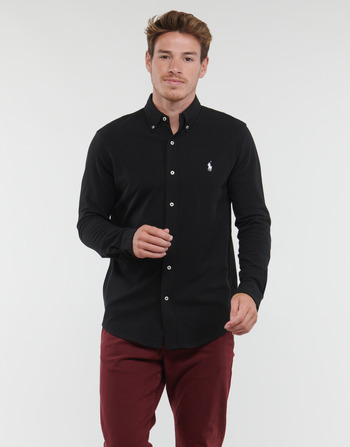 Vêtements Homme Chemises manches longues Polo Ralph Lauren LSFBBDM5-LONG SLEEVE-KNIT Noir / Polo Black