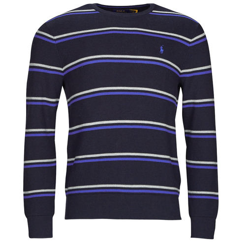 Vêtements Homme Pulls Ls Cable Cn-tops-sweater LONG SLEEVE-PULLOVER Marine / Bleu / Gris
