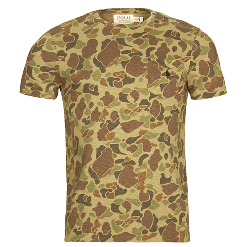 Vêtements Homme T-shirts manches courtes Neil Barrett zip-pocket T-shirt T-SHIRT AJUSTE AVEC POCHE EN COTON Kaki camouflage