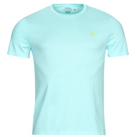 Vêtements Homme T-shirts manches courtes Polo Ralph Lauren T-SHIRT AJUSTE EN COTON Turquoise