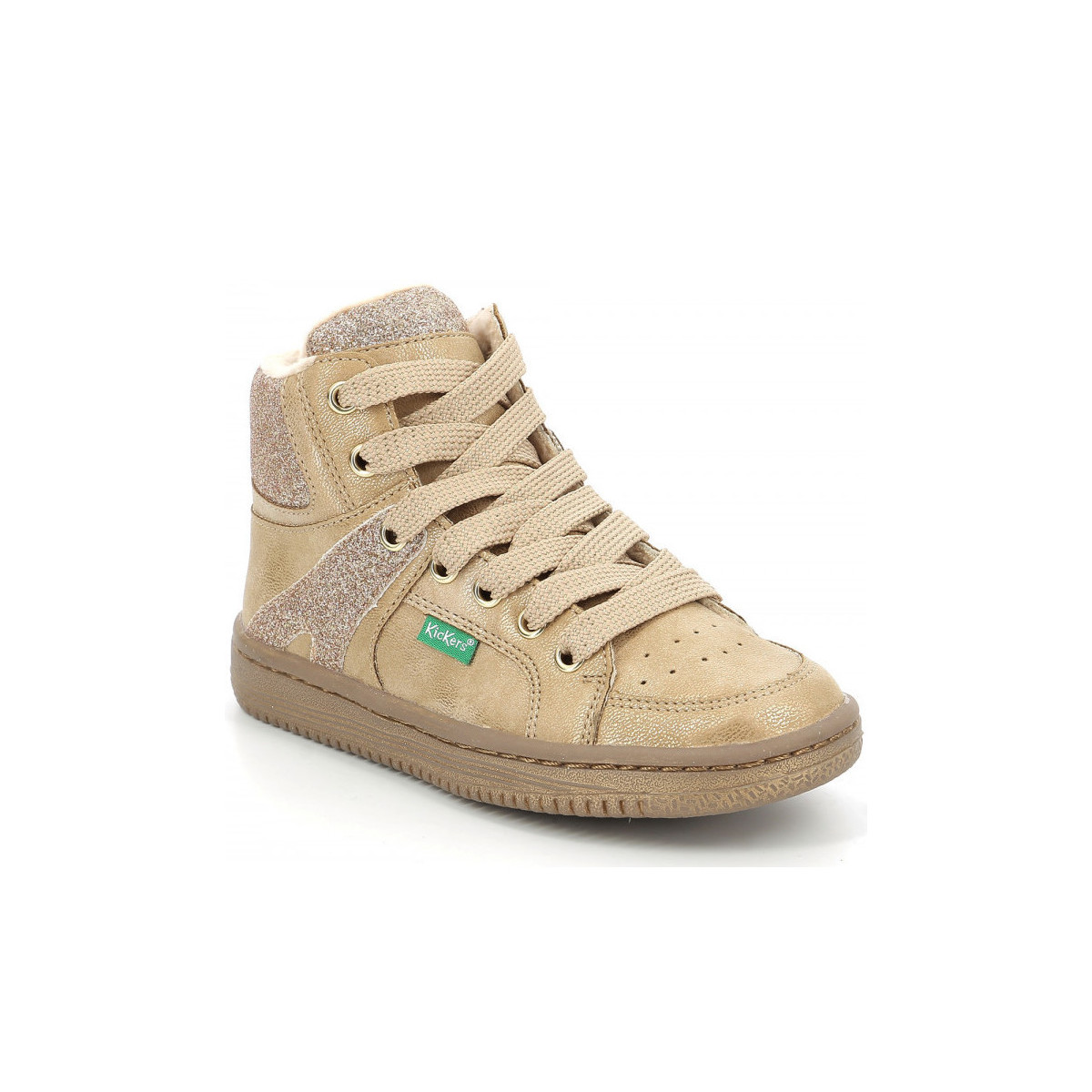 Chaussures Fille Baskets montantes Kickers Lowell Beige