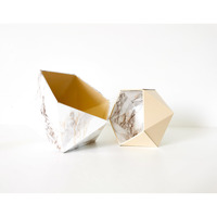 Maison & Déco Vides poches Leewalia Boîtes, vide-poches Origami marbre beige et beige marbre et beige