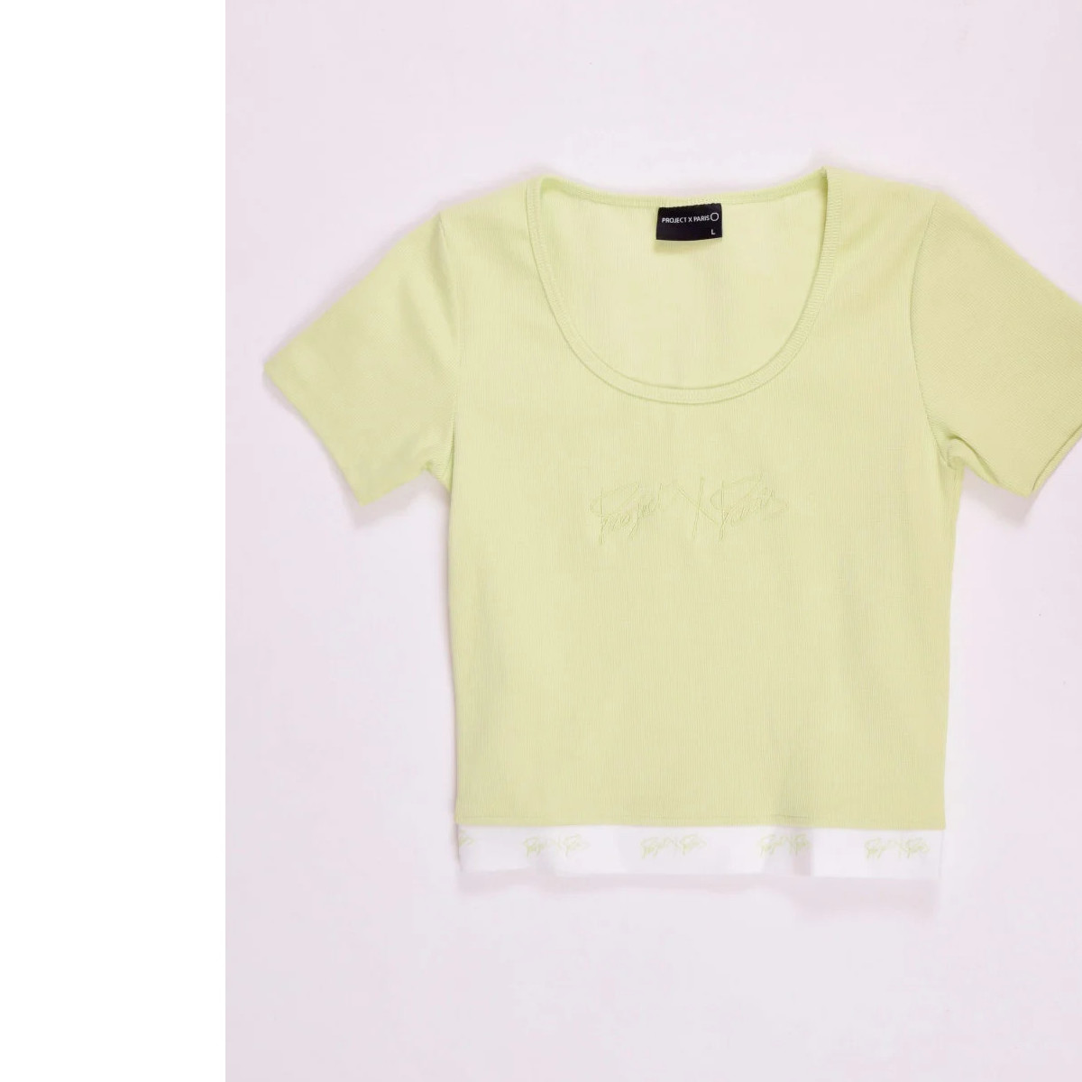 Vêtements Femme Débardeurs / T-shirts sans manche Project X Paris Crop-Top F221125 Vert