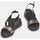 Chaussures Femme Sandales et Nu-pieds Bata Sandales confort avec bande argentée Noir