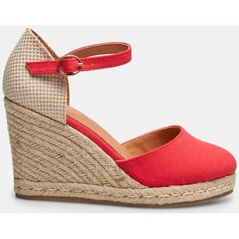 Chaussures Femme Baskets marcel Bata Sandales compensées modèle espadrilles Rouge