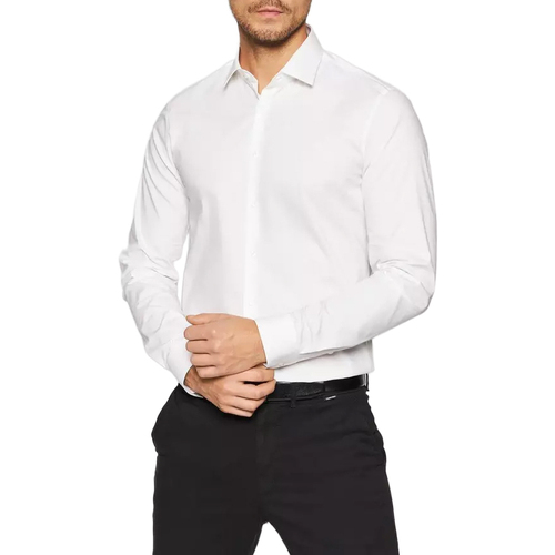 Vêtements Homme Chemises manches longues Calvin Klein JEANS passform K10K108229 Blanc