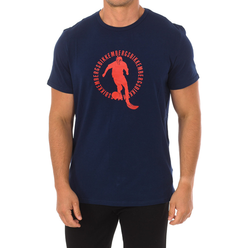 Vêtements Homme T-shirts manches courtes Bikkembergs BKK1MTS02-NAVY Bleu