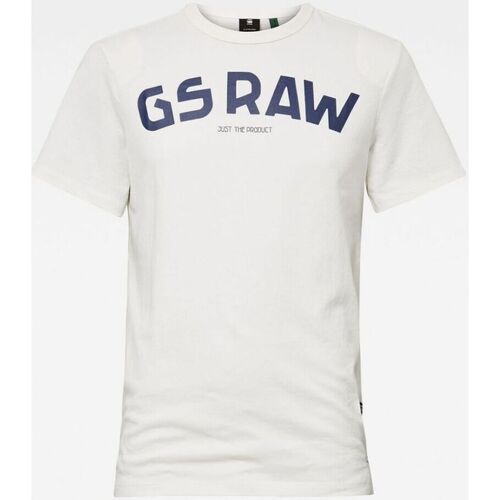 Vêtements Homme T-shirts & Polos G-Star Raw D16388 4561 GR TEE-111 MILK Blanc