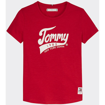 Vêtements Fille T-shirts & Polos Tommy Hilfiger KG0KG04960 1985 TEE-XA9 RACING RED Rouge