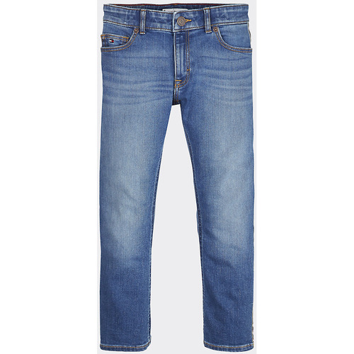 Vêtements Fille Jeans Tommy capuche Hilfiger KG0KG04520 LANA STRAIGHT-1A5 TAPE BLUE STRETCH Bleu