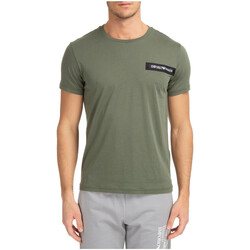 Vêtements Homme Emporio Armani Vit pikétröja med smal passform och dubbla kantränder Ea7 Emporio Armani Tee-shirt Vert