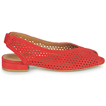 Chaussures Femme Sandales et Nu-pieds JB Martin LOUISEE CHEVRE VELOURS PERFO ROUGE