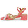 Chaussures Femme Sandales et Nu-pieds JB Martin VICTORIA Velours rose / jaune / craie
