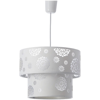 Maison & Déco Lustres / suspensions et plafonniers Unimasa Lustre floral en polyester blanc Beige