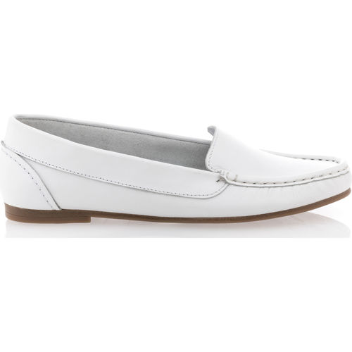 Chaussures Femme Mocassins Simplement B Shoes are stored in a smoke-free and pet-free environment Blanc