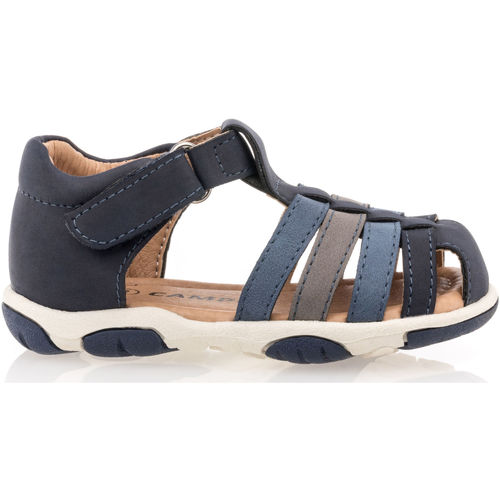 Chaussures Enfant Loop leather sneakers with a rubber sole and laces Campus Sandales / nu-pieds Bébé garcon Bleu Bleu