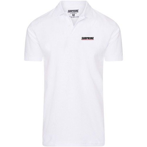Vêtements Homme Polos manches courtes Subprime T-shirt Ruimvallend à manches courtes avec coutures décoratives Blanc