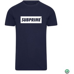 Vêtements Homme T-shirts Selected manches courtes Subprime Shirt Block Navy Bleu
