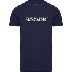 Vêtements T-shirts manches courtes Subprime Shirt Flower Navy Bleu