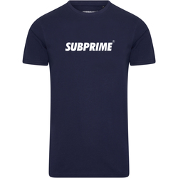 Vêtements Homme T-shirts Selected manches courtes Subprime Shirt Basic Navy Bleu