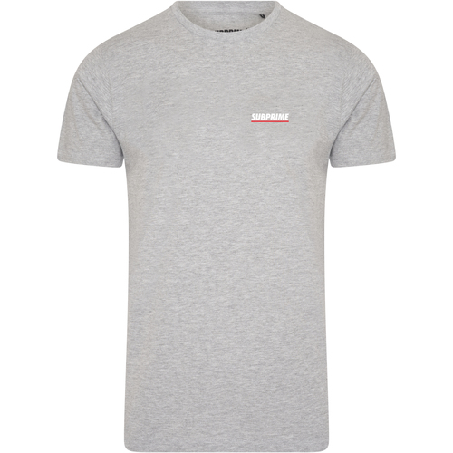 Vêtements Homme tie-waist short-sleeve shirt Subprime Shirt Chest Logo Grey Gris