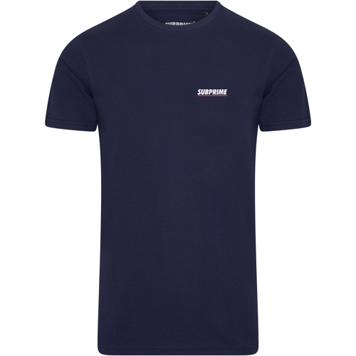 Vêtements Homme tie-waist short-sleeve shirt Subprime Shirt Chest Logo Navy Bleu