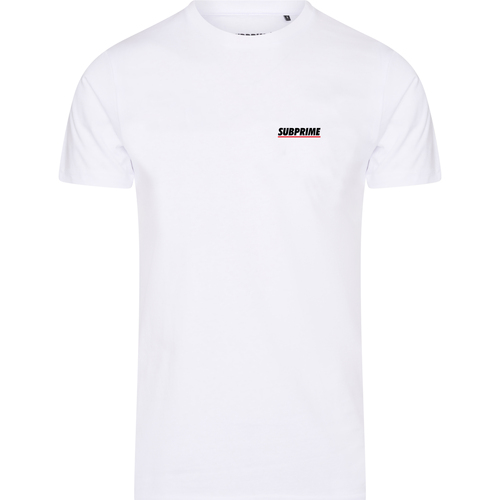 Vêtements Homme tie-waist short-sleeve shirt Subprime Shirt Chest Logo White Blanc
