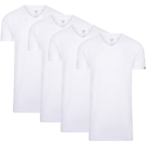 Vêtements Homme Korte Mouw Roze Cappuccino Italia 4-Pack T-shirts Blanc