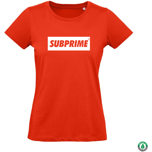 Vêtements sweatshirts T-shirts manches courtes Subprime Wmn Tee Block Rood Rouge