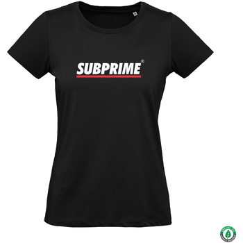 Vêtements Femme T-shirts manches courtes Subprime Wmn Tee Stripe Black Noir
