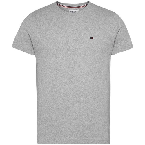 Vêtements Homme T-shirts manches courtes navy Tommy Jeans Flag Slim Fit Shirt Gris