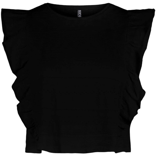 Vêtements Femme Débardeurs / T-shirts Tommy sans manche Pieces T-shirt sans manches noir Noir