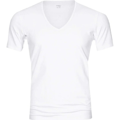 Vêtements Socks T-shirts & Polos Mey T-shirt Col-V Dry Coton Blanc Blanc