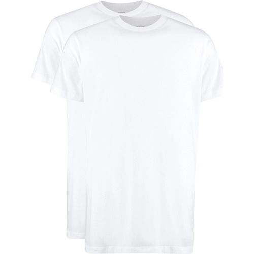 Vêtements Homme T-shirts & Polos Slater T-shirts Lot de 2 Extra Long Blanc Blanc