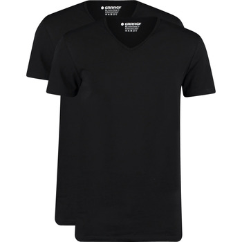t-shirt garage  t-shirts basiques lot de 2 col-v bio noir 