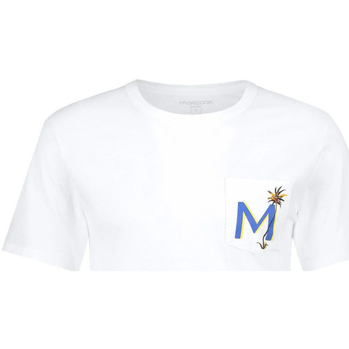 Vêtements Homme Ruiz Y Gallego Mcgregor T-Shirt Logo Blanc Poche Blanc