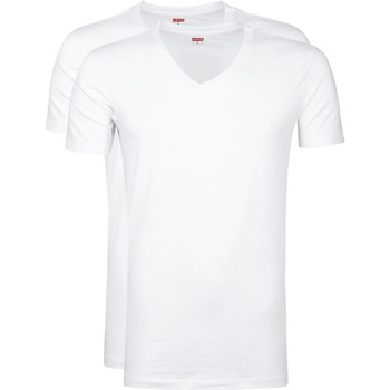 Vêtements Homme T-shirts & Polos Levi's T-Shirt Col-V Blanc Lot de 2 Blanc
